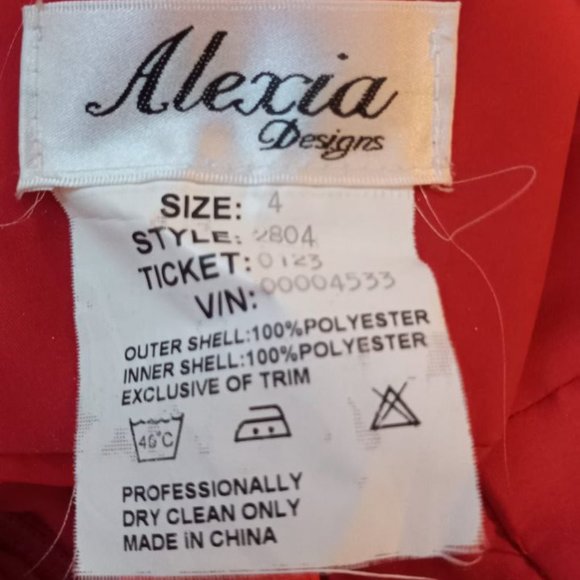 Strapless Red and Black Dress, Size 4, Alexia Designs - Picture 3 of 5